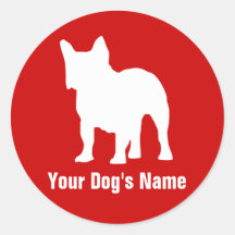 ブルドッグ personnalisé de ・ de フレンチ de bouledogue fran autocollant