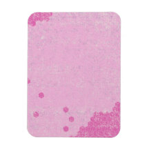 124 GRUNGE HOT PINK GEOMETRIC SHAPES CLUSTERS GRUN MAGNET