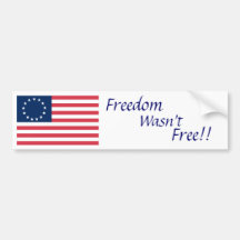 1776, Freiheit, war nicht, freigeben!! Auto Sticker