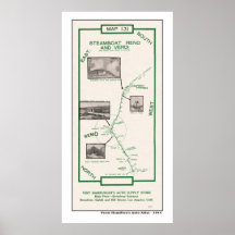 1914 Karte, Reno Verdi zu Steamboat Springs Plakat