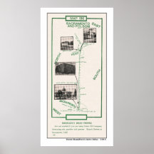 1914 Karte, Sacramento zu Folsom Plakate
