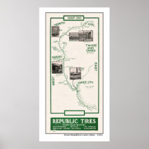 1914 Karte, Truckee zu Verdi Plakatdrucke