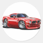 1970/72 voiture de rouge du transport AM Autocollants Ronds