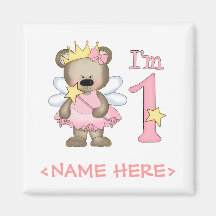 1. Geburtstag Prinzessin-Bear Kühlschrankmagnete