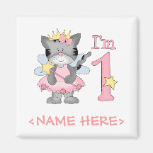 1. Geburtstag Prinzessin-Kitty Kühlschrankmagnet