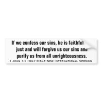 1 John-1:9 neue internationale Version Auto Sticker