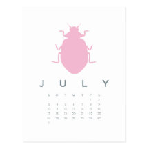 2011 calendrier - juillet carte postale