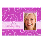 21èmes cartes d'invitation de fête d'anniversaire 