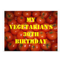 30 Vegetarier-Geburtstag 2 Individuelle Ankündigungskarte