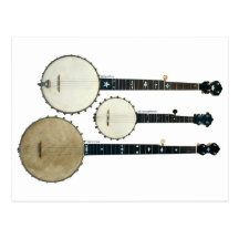 3 Banjo-Postkarte