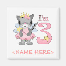 3. Geburtstag Prinzessin-Kitty Magnets
