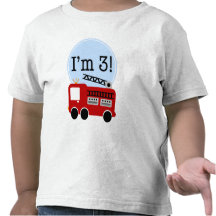 3ème Camion de pompiers d'anniversaire T-shirt