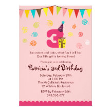 3ème Invitation de la partie des enfants d'anniver