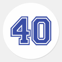 40 - quarante adhésif rond