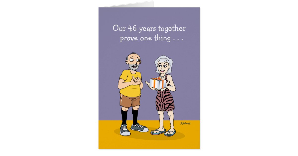 46. HochzeitstagKarte Liebe Grußkarte Zazzle
