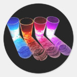 4 farbige Cocktail-Schnapsglas e-ähnlich 2 Sticker