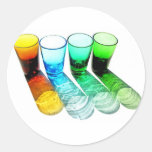 4 farbige Cocktail-Schnapsglas es-ähnlich 1 Runder Sticker