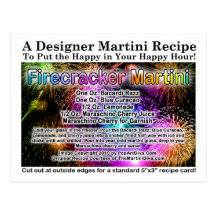 4 juillet carte postale de recette de Martini de p