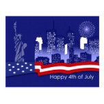 4 juillet heureux. Carte postale personnalisable
