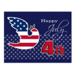 4 juillet heureux. Carte postale personnalisable