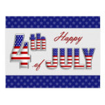 4 juillet heureux. Personnalisable Carte Postale