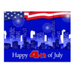 4 juillet heureux. Personnalisable Cartes Postales