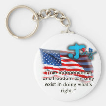 4. Juli Keychains (weiß) Schlüsselbänder