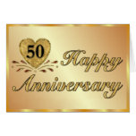 50. Jahrestag - Gold Grußkarten