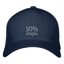 50% Single - gestickter Hut Bestickte Kappen