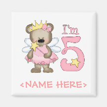 5. Geburtstag Prinzessin-Bear Magnete