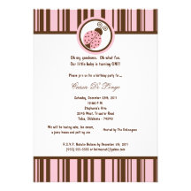 5x7 invitation rose-clair de fête d'anniversaire d
