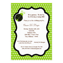 5x7 invitation vert électrique de fête d'anniversa