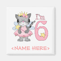 6. Geburtstag Prinzessin-Kitty Magnete