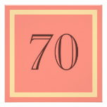 70. Geburtstags-Party Einladung - Lachskoralle