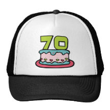 70 Jährig-Geburtstags-Kuchen Retrokult Cap