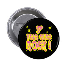 7 ans de roche ! Bouton (rose) Pin's