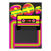 80er Retro Party Personalisierte Ankündigung