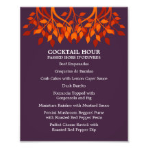 8 x 10 Cocktail-Tisch-Menü für das Feld Photographien