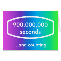 900.000.000-Sekunden-Karte (28 Jahre + 6 Monate)