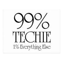 99% Techie Postkarte