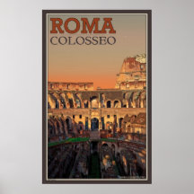 À l'intérieur du Colosseum romain Affiche