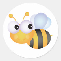 Abeille mignonne autocollant