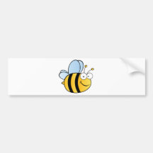 Abeille mignonne de bande dessinée autocollants pour voiture