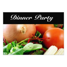 Abendessen-Party Individuelle Einladungskarte