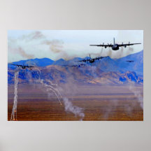Ablenkung des Aufflackern-C-130 Plakatdruck