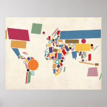Abrégé sur carte du monde posters
