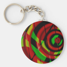 Abrégé sur vert rouge spirale porte-clefs