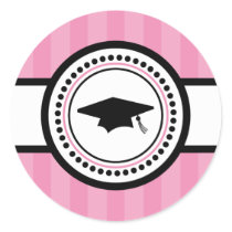 Abschluss-Kappen-Streifen-Aufkleber (Rosa)
