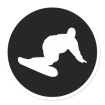 abschüssige Ikone des Snowboarders