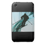 Abschüssiger Skifahrer auf eisigen Bändern iPhone 3 Case-Mate Hülle